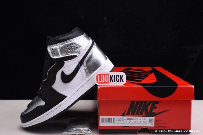 Official Maikesneakers JORDAN 1 WMNS AIR CD0461-001 SILVER TOE HIGH OG 0729